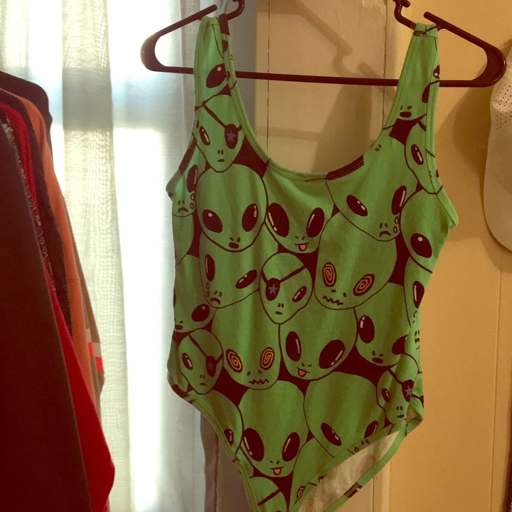 Green alien bodysuit